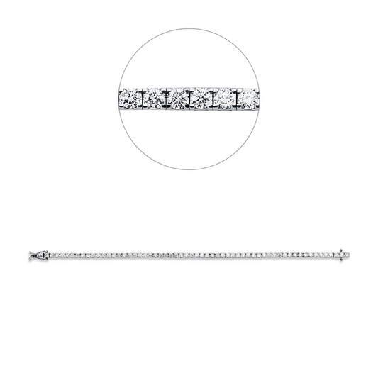 Armband 18 kt GG+WG, 59 Brill. 4,00 ct, TW-si