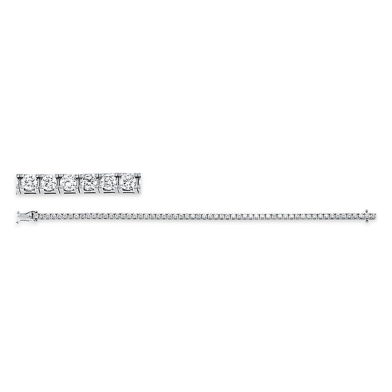 Armband 18 kt WG, 59 Brill. 4,00 ct, TW-si