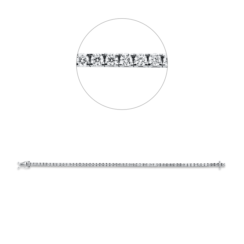 Armband 18 kt WG, 59 Brill. 4,00 ct, TW-si
