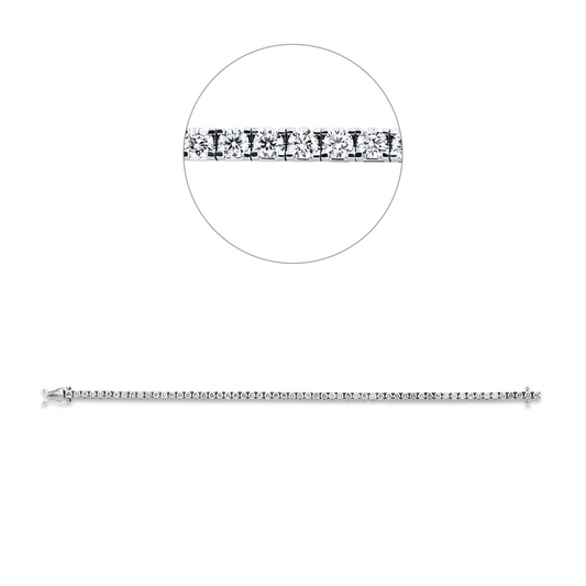 Armband 18 kt WG, 59 Brill. 4,00 ct, TW-si