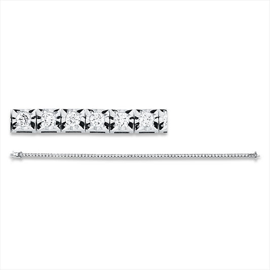 Armband 18 kt WG, 67 Brill. 0,85 ct, TW-si