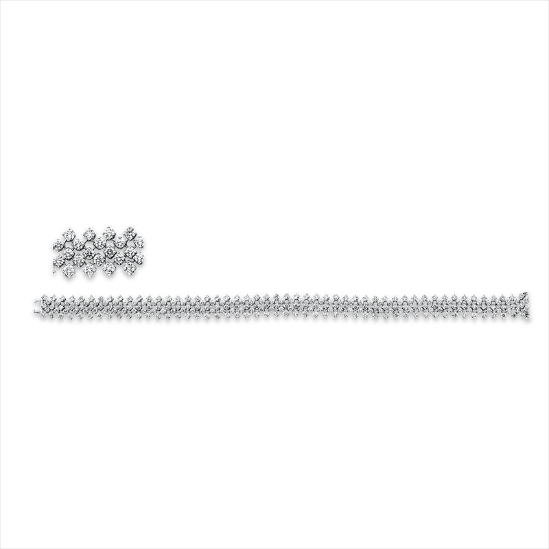 Armband 18 kt WG, 240 Brill. 6,94 ct, TW-si