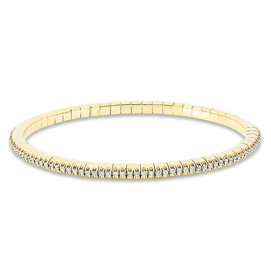 Armband 18 kt GG, Flex-Band, variabel, 120 Brill. 1,01 ct, TW-si