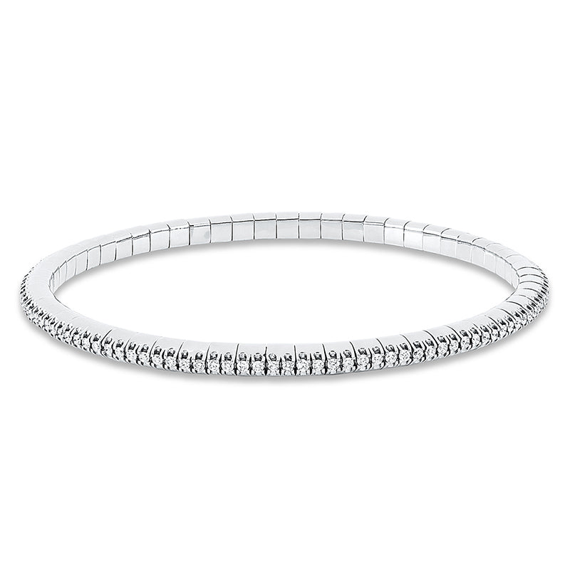 Armband 18 kt WG, 120 Brill. 1,01 ct, TW-si