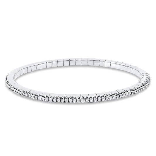 Armband 18 kt WG, 120 Brill. 1,01 ct, TW-si