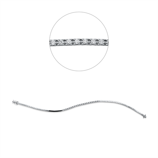 Armband 18 kt WG, 21 Brill. 0,34 ct, TW-si