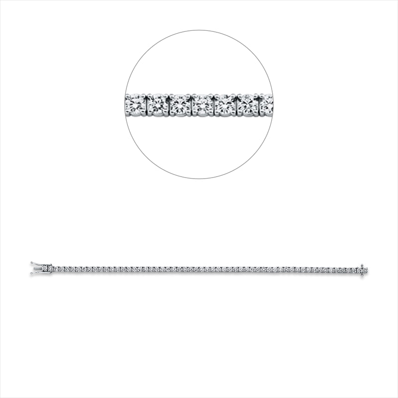 Armband 18 kt WG, 58 Brill. 4,05 ct, TW-si