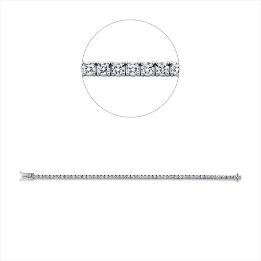 Armband 18 kt WG, 58 Brill. 4,05 ct, TW-si