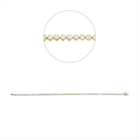 Armband 18 kt GG, Fassung rhodiniert, 79 Brill. 1,64 ct, TW-si