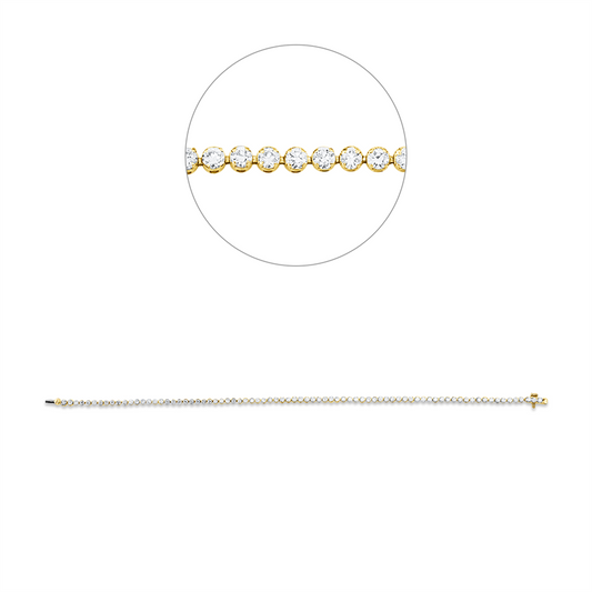 Armband 18 kt GG+WG, 79 Brill. 1,64 ct, TW-si