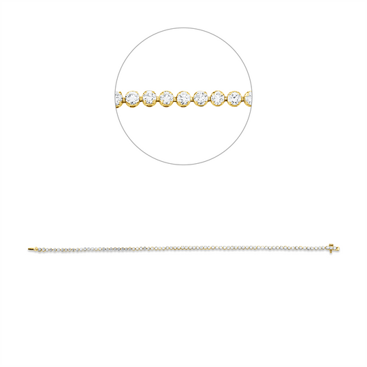 Armband 18 kt GG, Fassung rhodiniert, 79 Brill. 1,64 ct, TW-si