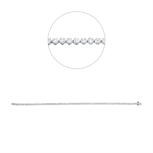 Armband 18 kt WG, 79 Brill. 1,90 ct, TW-si