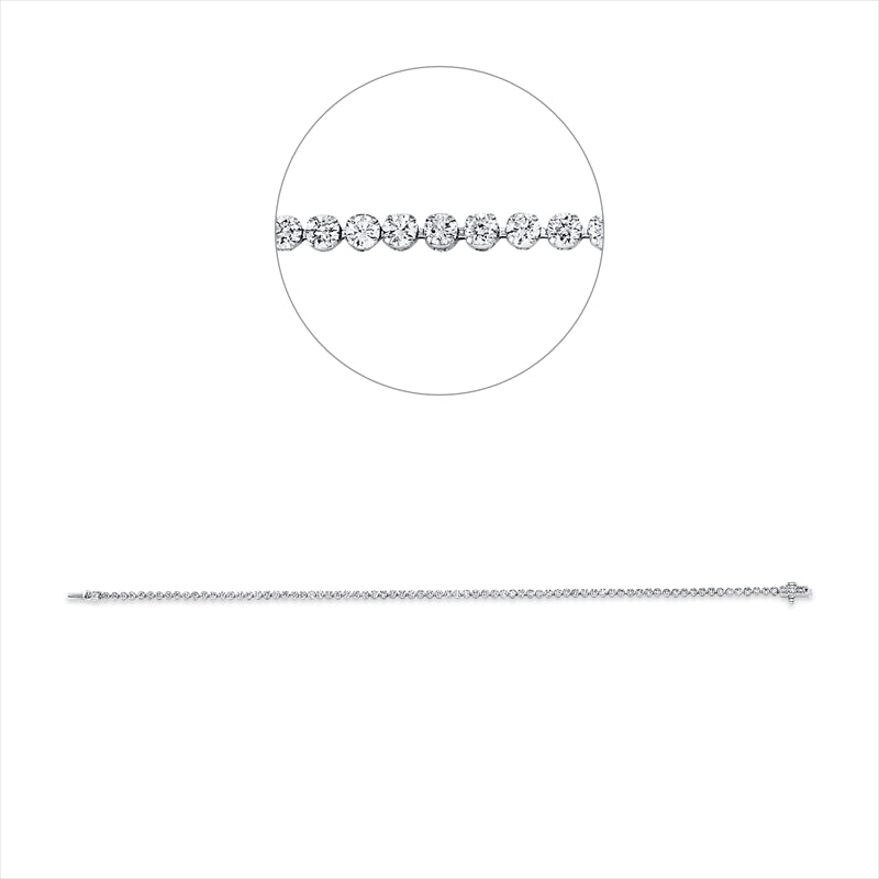 Armband 18 kt WG, 79 Brill. 1,90 ct, TW-si