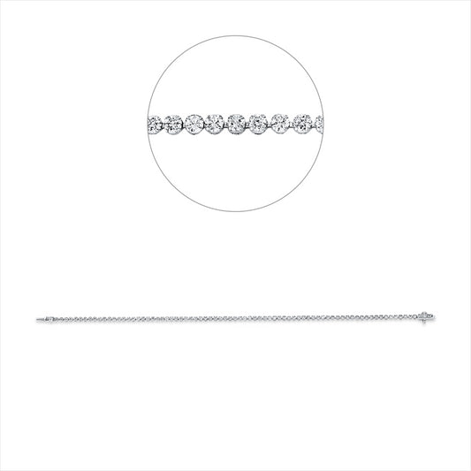 Armband 18 kt WG, 79 Brill. 1,90 ct, TW-si
