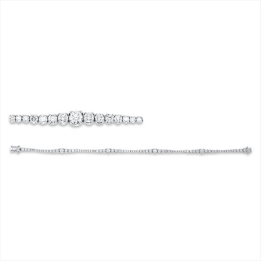 Armband 18 kt WG, 80 Brill. 3,31 ct, TW-si