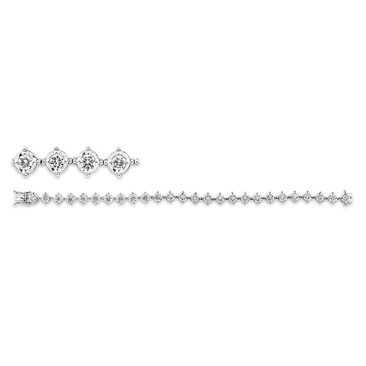 Armband 18 kt WG, 26 Brill. 3,62 ct, TW-si