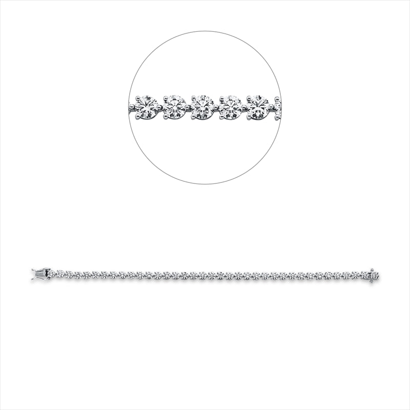 Armband 18 kt WG, 37 Brill. 9,21 ct, D-F-vvs