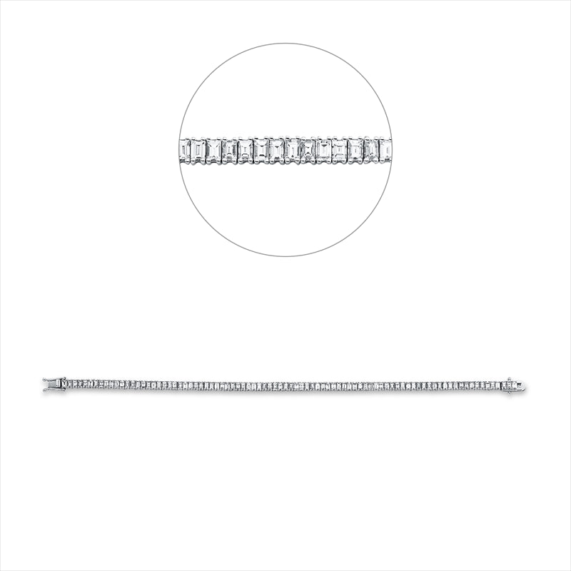 Armband 18 kt WG, 86 Bag. 5,26 ct, TW-vsi