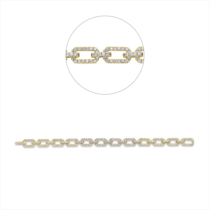 Armband 18 kt GG, 265 Brill. 5,01 ct, TW-vsi