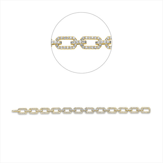 Armband 18 kt GG, 265 Brill. 5,01 ct, TW-vsi