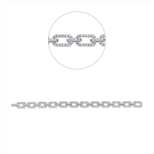 Armband 18 kt WG, 265 Brill. 5,13 ct, TW-vsi