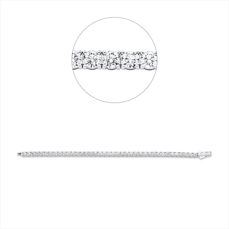 Armband 18 kt WG, 42 Brill. 9,39 ct, TW-si