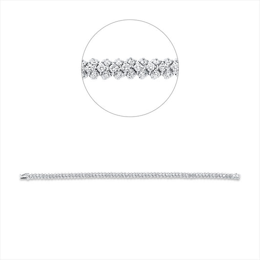 Armband 18 kt WG, 192 Brill. 4,71 ct, TW-vsi