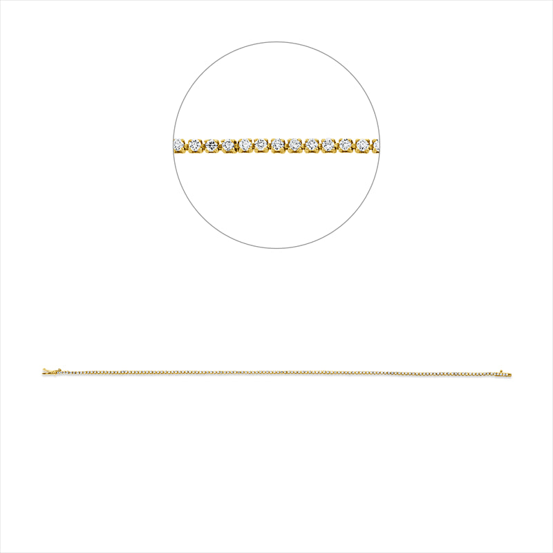 Armband 18 kt GG+WG, 129 Brill. 0,61 ct, TW-si