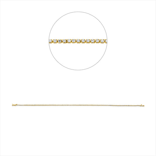 Armband 18 kt GG+WG, 129 Brill. 0,61 ct, TW-si