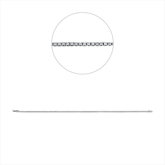 Armband 18 kt WG, 134 Brill. 0,65 ct, TW-si