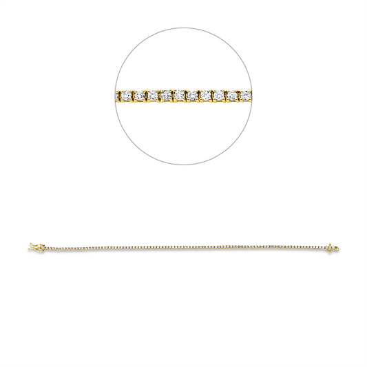Armband 18 kt GG, 96 Brill. 1,01 ct, TW-si