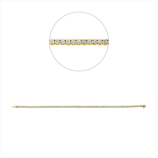 Armband 18 kt GG, With American Lock, 95 Brill. 1,52 ct, TW-si