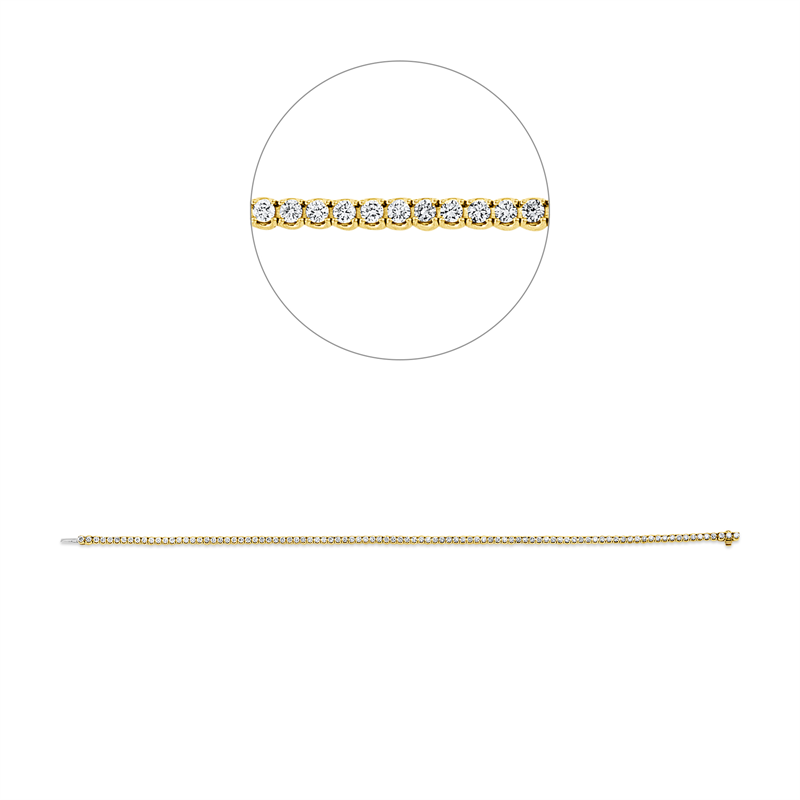 Armband 18 kt GG+WG, with American Lock, 95 Brill. 1,52 ct, TW-si