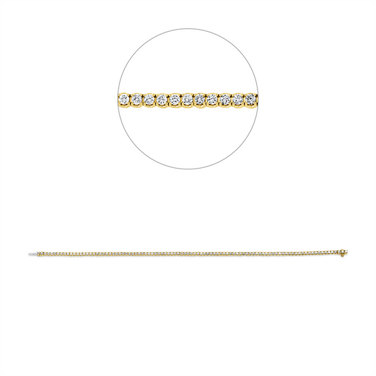 Armband 18 kt GG+WG, with American Lock, 95 Brill. 1,52 ct, TW-si