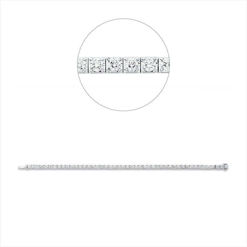 Armband 950 Pt WG+P950, 47 Brill. 4,79 ct, TW-vs1