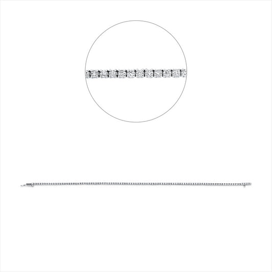 Armband 18 kt WG, 92 Brill. 2,10 ct, F-si