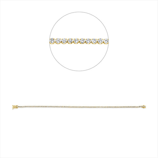 Armband 18 kt GG, 90 Brill. 2,33 ct, TW-pi