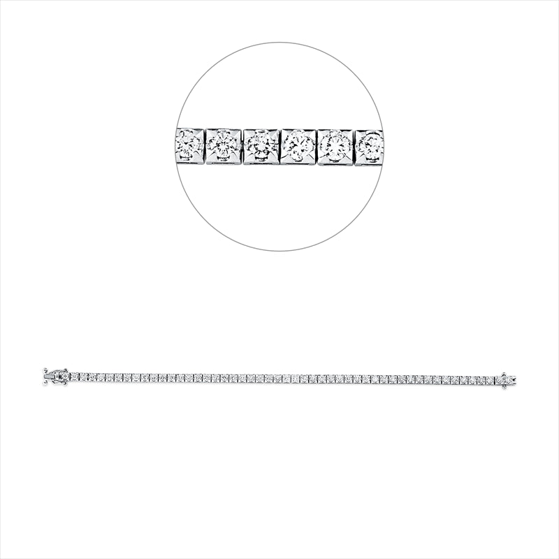 Armband 18 kt WG, 51 Brill. 2,50 ct, TW-si