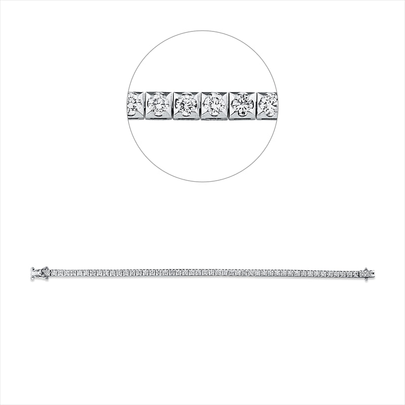 Armband 18 kt WG, 50 Brill. 3,50 ct, F-si