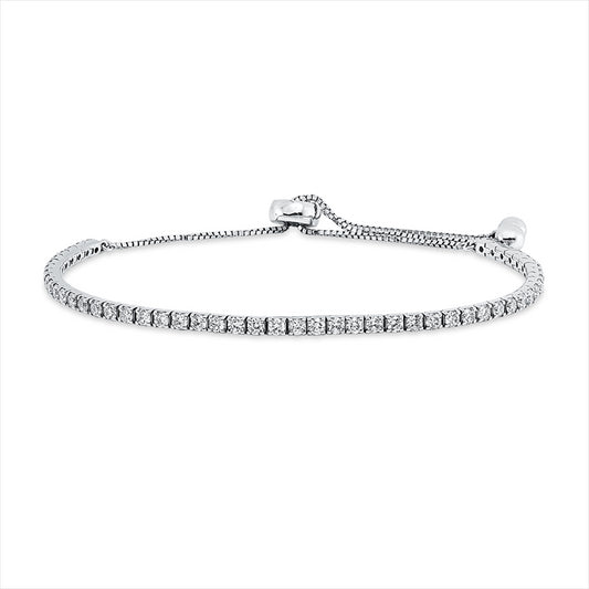 Armband 18 kt WG, 51 Brill. 1,77 ct, TW-si