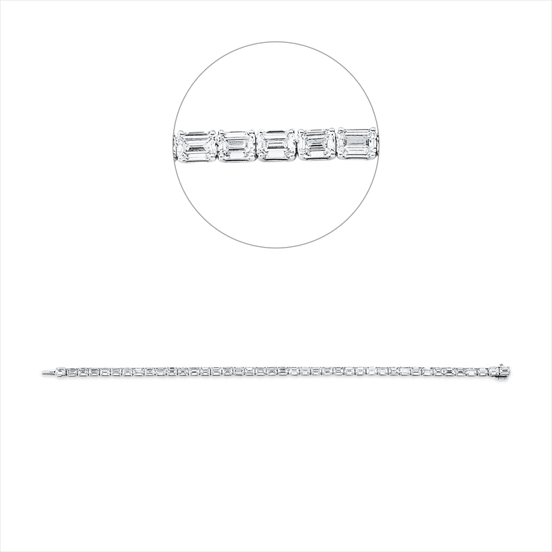 Armband 18 kt WG, 41 Sm.schliff 7,75 ct, TW-vsi