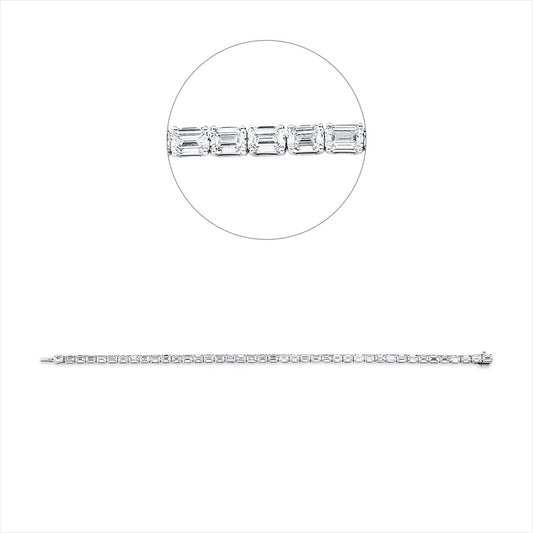 Armband 18 kt WG, 41 Sm.schliff 7,75 ct, TW-vsi