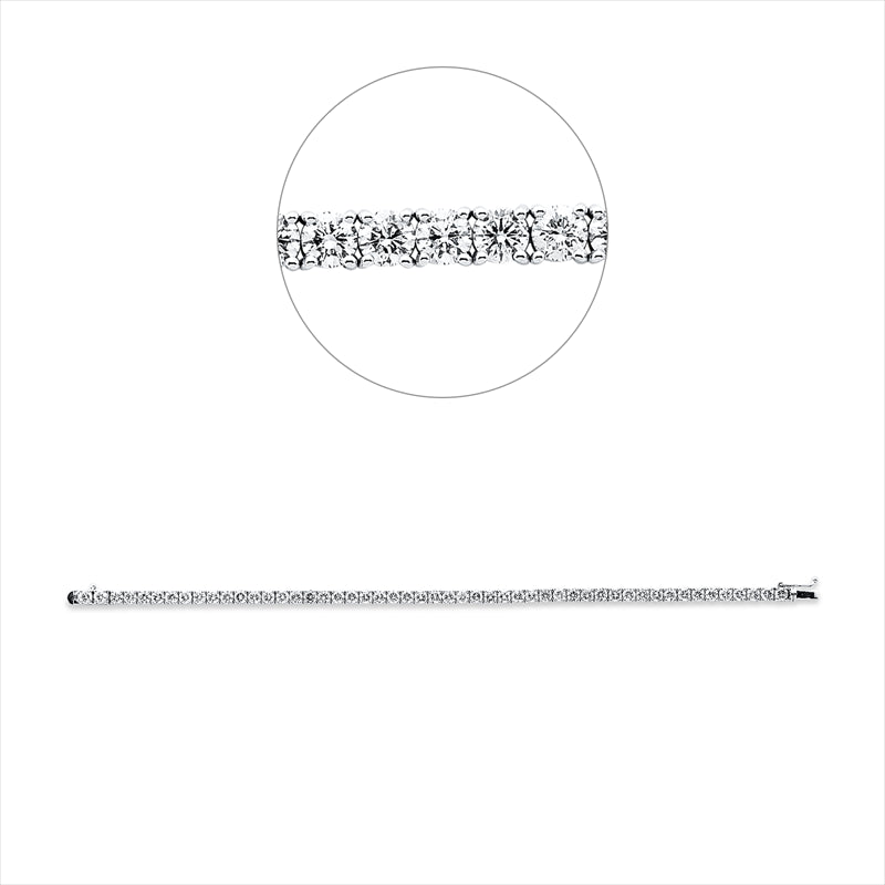 Armband 18 kt WG, 51 Brill. 7,70 ct, W-si