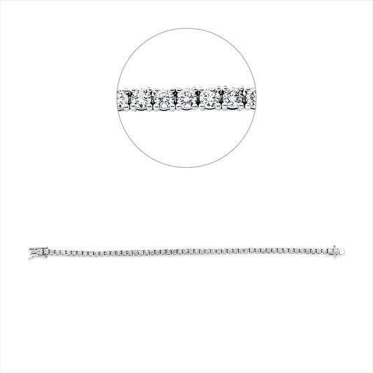 Armband 18 kt WG, 54 Brill. 3,12 ct, TW-si