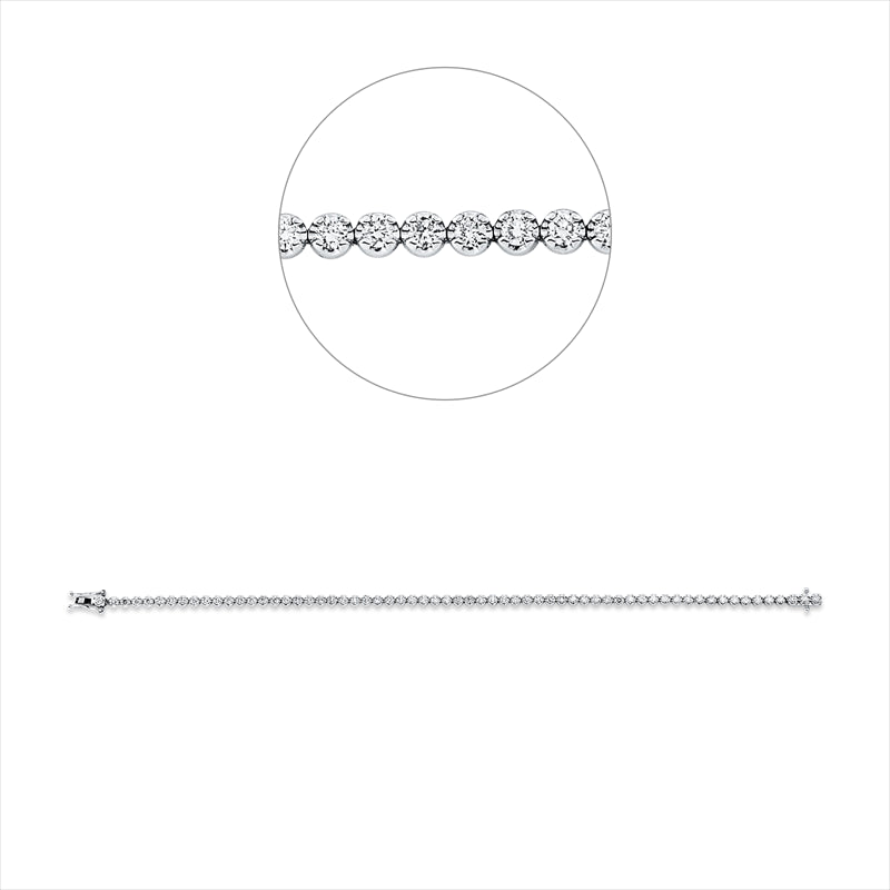 Armband 18 kt WG, 63 Brill. 1,87 ct, W-si