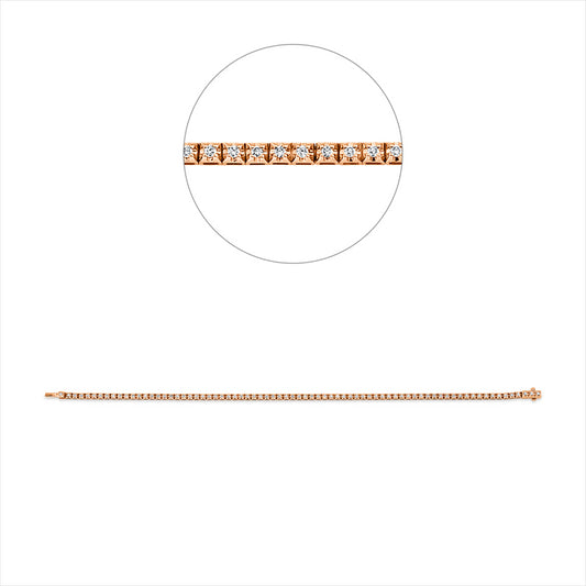 Armband 18 kt RG, 75 Brill. 0,47 ct, W-si
