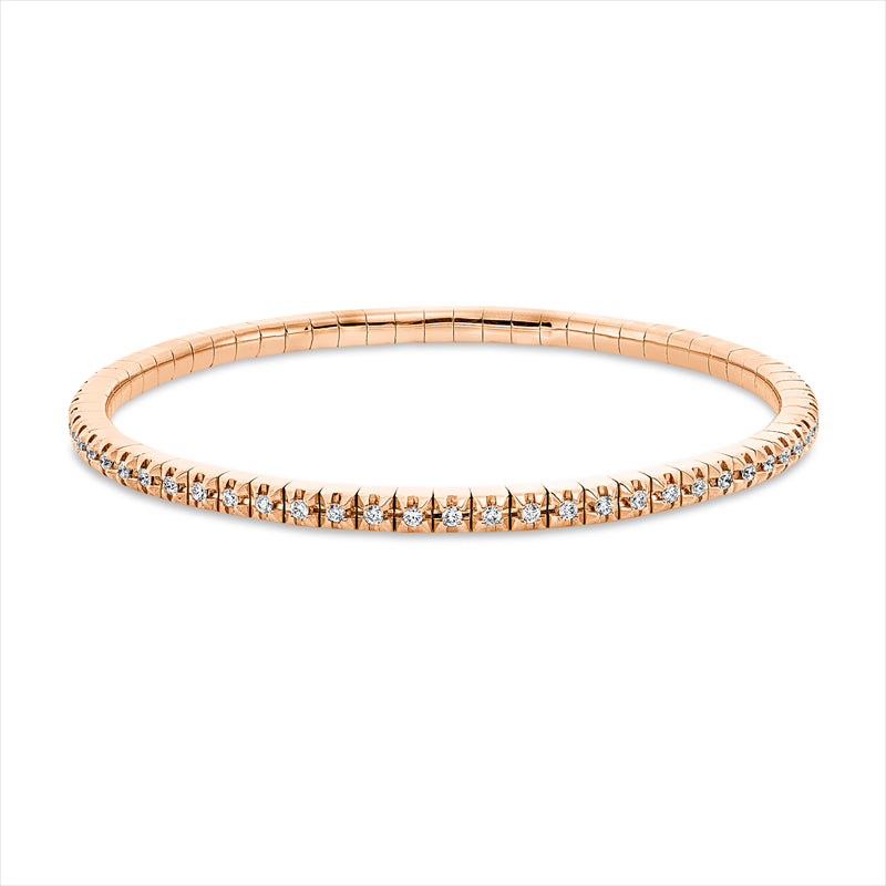 Armband 18 kt RG, Flex-Band, variabel, 66 Brill. 0,84 ct, TW-si