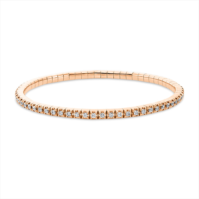 Armband 18 kt RG, Flex-Band, variabel, 66 Brill. 1,37 ct, TW-si