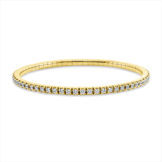 Armband 18 kt GG, Flex-Band, variabel, 66 Brill. 2,26 ct, TW-si
