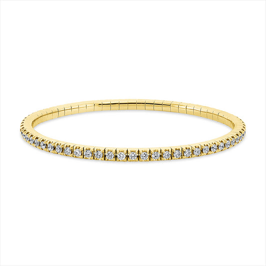 Armband 18 kt GG, Flex-Band, variabel, 66 Brill. 2,13 ct, TW-si